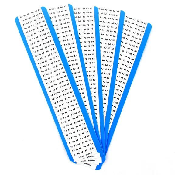 Panduit Pcm-2 Pan-Code Pre-Printed "2" Pcm Vinyl Cloth Marker Cards (5 Pack)