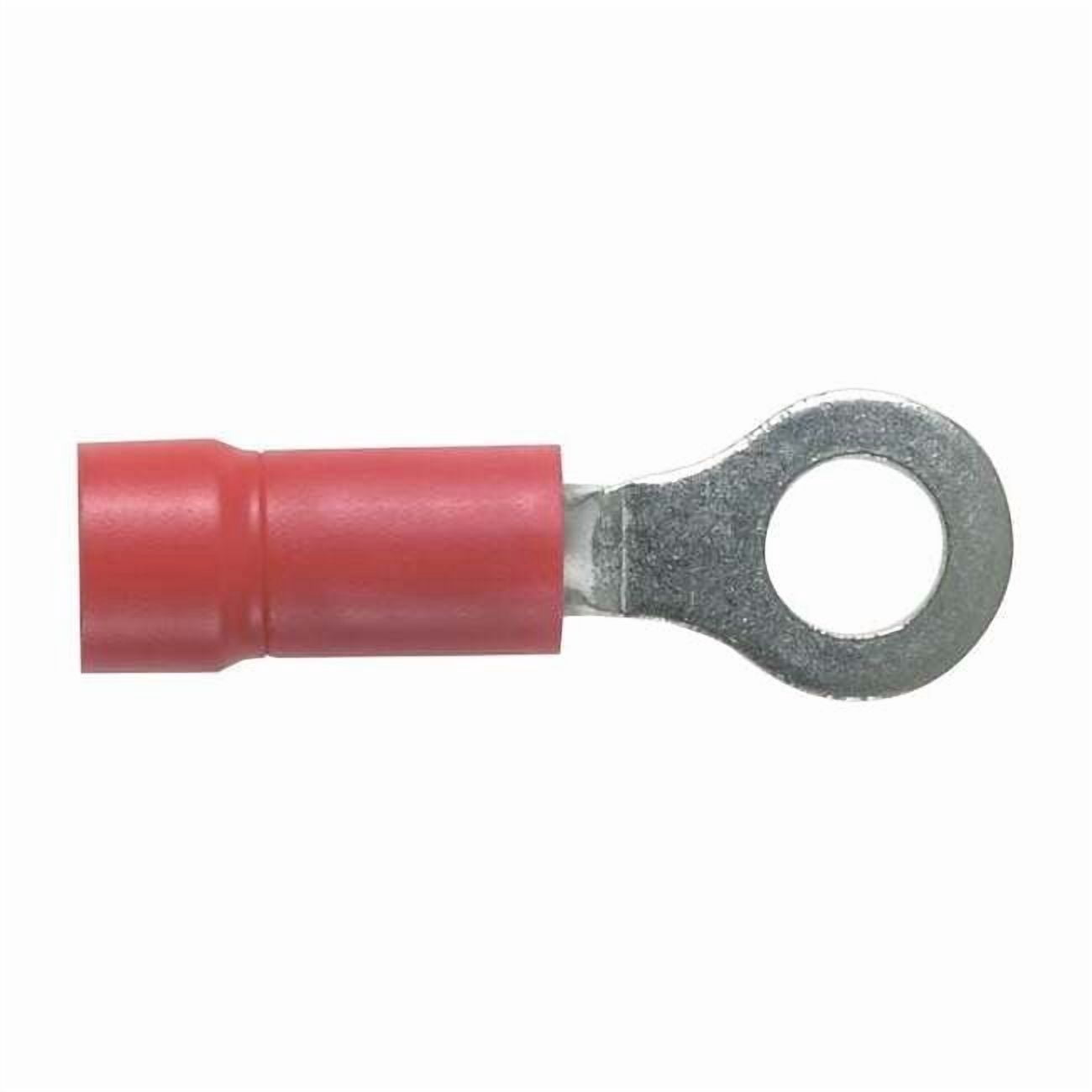 Panduit Ring Terminal,#10,Red,600V,PK100 PV18-10R-CY
