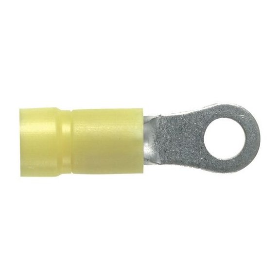 Panduit Ring Terminal,#10,Yellow,PK500 PV10-10R-D
