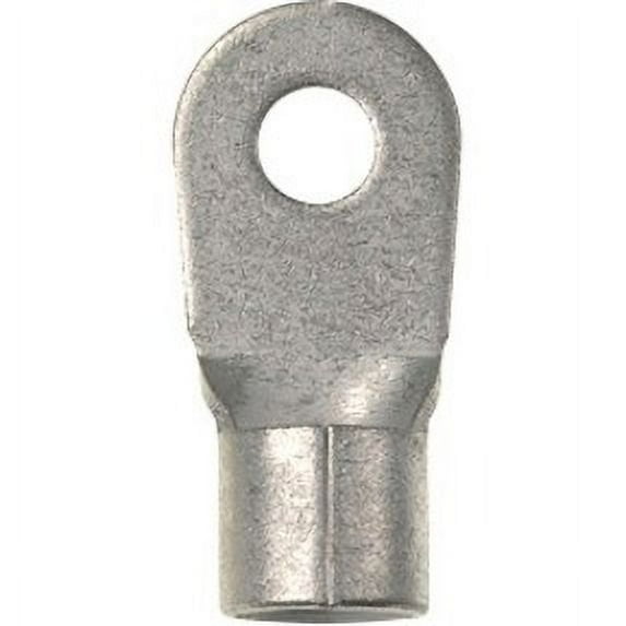 Ring Terminal, 3/8 in Stud Size, 4 AWG, 2,000 V, Bare Insulated, Bare, Crimp Termination Only
