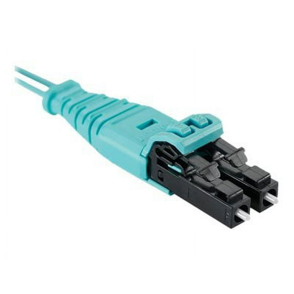 Panduit Signature Core - Patch cable - LC multi-mode (M) push/pull to LC multi-mode (M) push/pull - 15 m - fiber optic - duplex - 50 / 125 micron - OM4+ - aqua