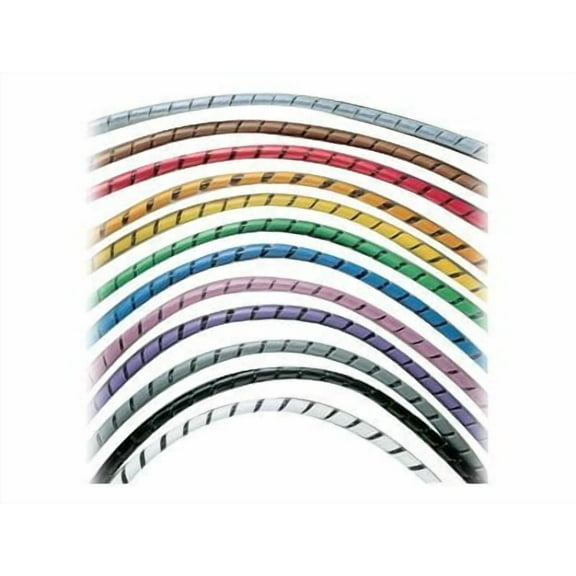 Spiral Wrap, 6 in Max Bundle Dia., 100 ft, Polyethylene, Off White