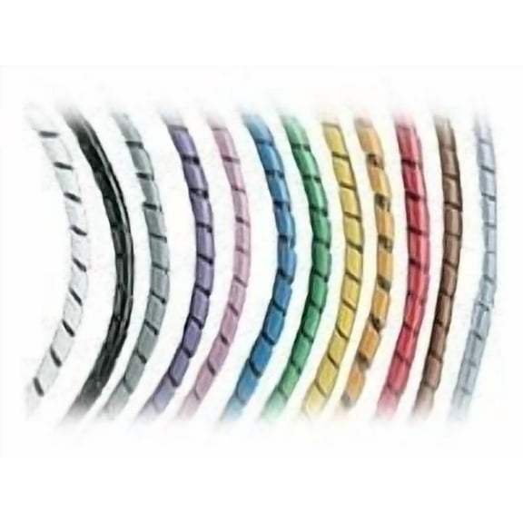 Spiral Wrap, 5 in Max Bundle Dia., 100 ft, Polyethylene, Off White