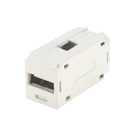 Panduit USB Coupler Module,White,0.71" H CMUSBAAWH