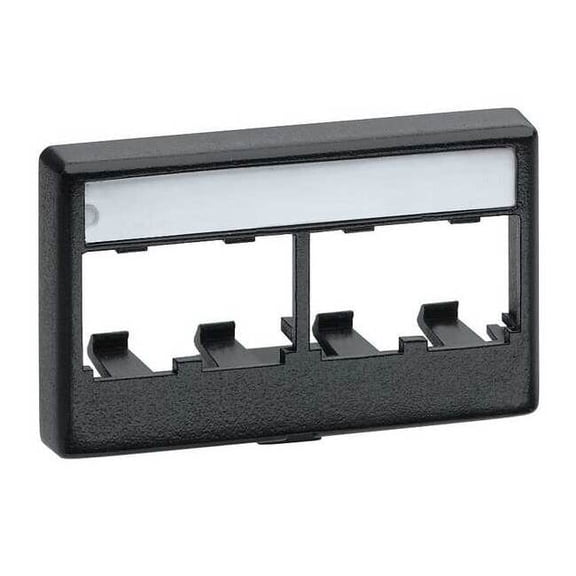 Panduit Wall Plate, Furniture, 4Ports, Black CFFPL4BL