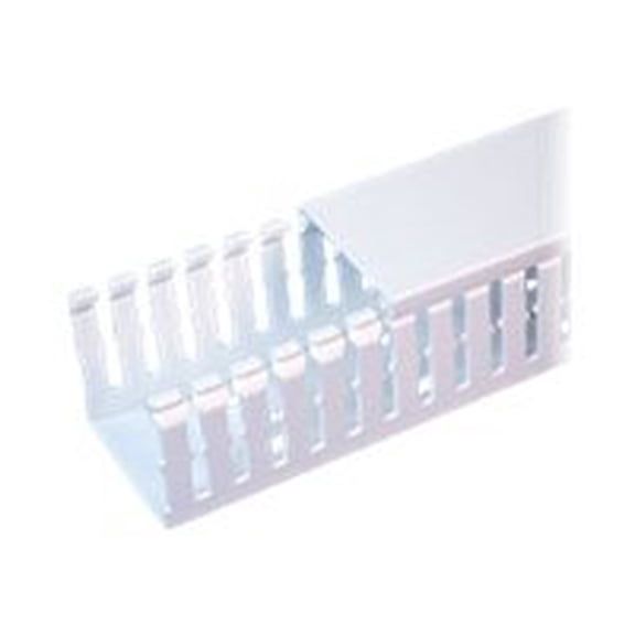 Panduit F3X3WH6 Type F Narrow Finger Slotted Wiring Duct, Lead-Free PVC