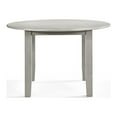 thumbnail image 1 of Pane 47 Inch Rounded Wood Dining Table Smooth Gray Finish Tall Block Legs - Saltoro Sherpi, 1 of 5