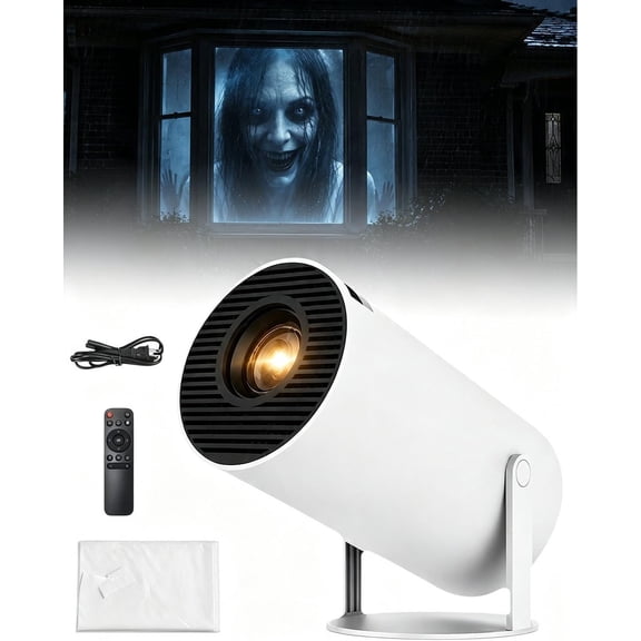 Pane Fright Halloween Projector,Scary Window Projector Halloween,Projects Animated Horror Window Scenes With Easy Setup, 210 Rotation, Built-In Speaker, And Auto Keystone Correction