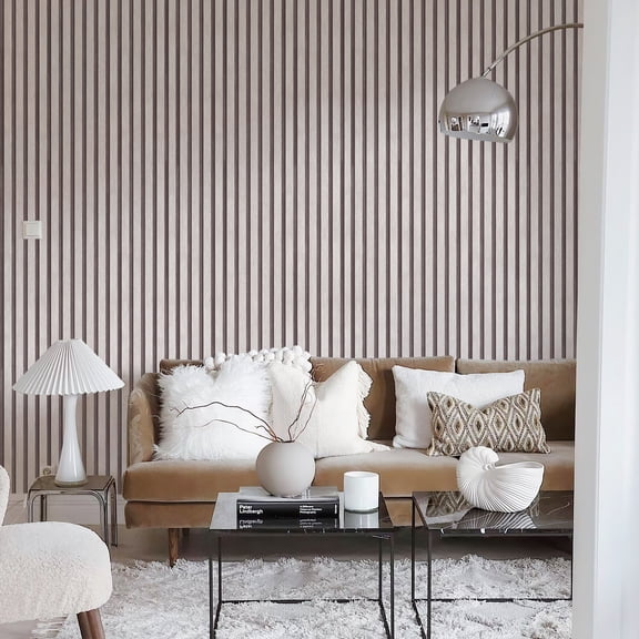 PaneVeil Driftwood Wood Panel Slat Peel and Stick Wallpaper Removable, 17.72" x 118.11"