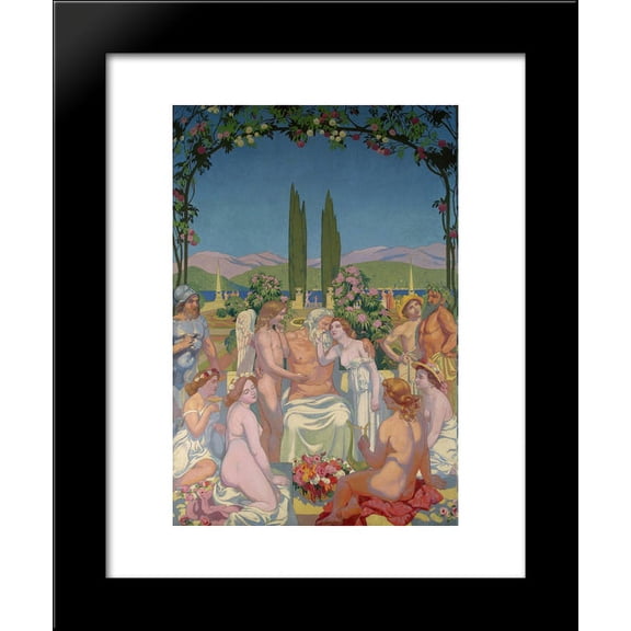 Panel 5. In the Presence of the Gods Jupiter Bestows Immortality on Psyche and Celebrates Her Marriage to Eros 20x24 Framed Art Print by Maurice Denis