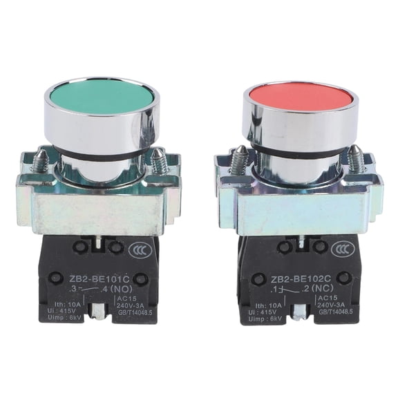 Panel Control 22mm Push Button SPDT 10A Momentary Action 1NO 1NC Contacts