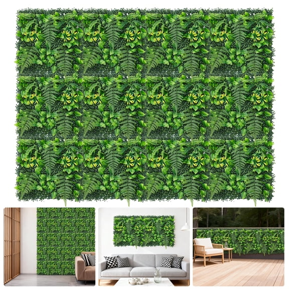 Panel De Plantas Artificiales 50x50cm, Artificial Green Wall Panel, Vertical Multi-Layer Design, Realistic Foliage, DIY Interlocking System, Indoor/Outdoor Garden Backdrop for Home, Office, or Event