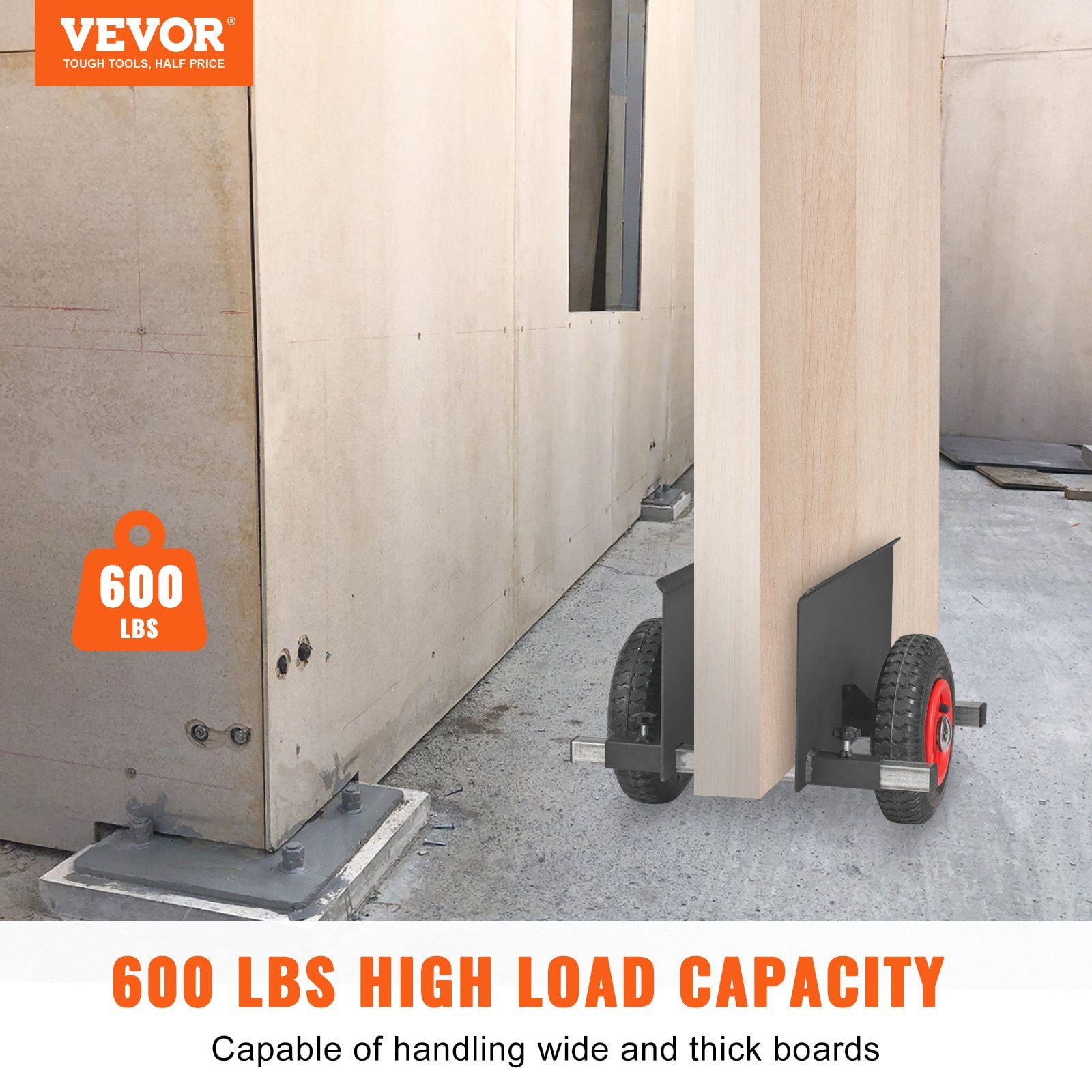 Panel Dolly,600LBS Capacity Slab Dolly,Heavy-duty Drywall Mover with 8 ...