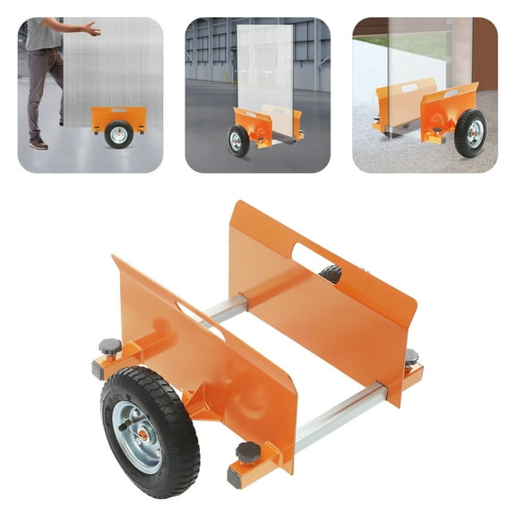 Panel Dolly, Heavy Duty Slab Dolly, Adjustable Drywall Mover with 8" Wheels, Panel Cart for Drywall Sheet(Orange)