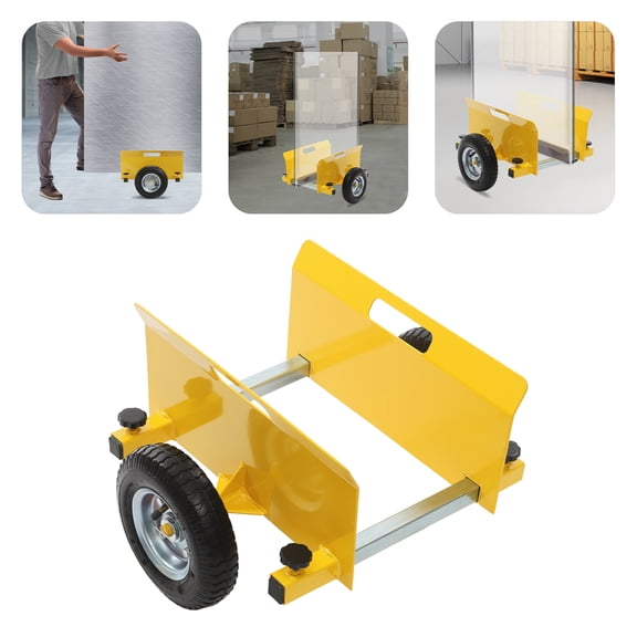Panel Dolly, Heavy Duty Slab Dolly, Adjustable Drywall Mover with 8" Wheels, Panel Cart for Drywall Sheet(Yellow)