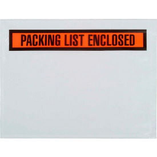 Panel Face Envelopes, "Packing List Enclosed" Print, 7"L x 51/2"W
