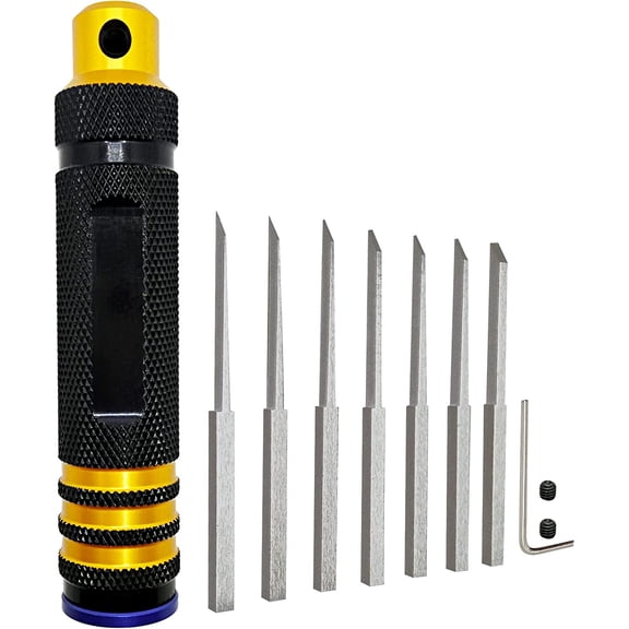 Panel Line Scriber Model Chisel with 0.1/0.2/0.4/0.6/0.8/1.0/2.0mm Blade Resin Carved Scribe line Modeling Scriber