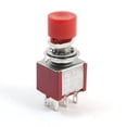 thumbnail image 1 of Panel Mount  250V 2A 6 Pin DPDT 2NO 2NC Momentary Push Button Switch, 1 of 2