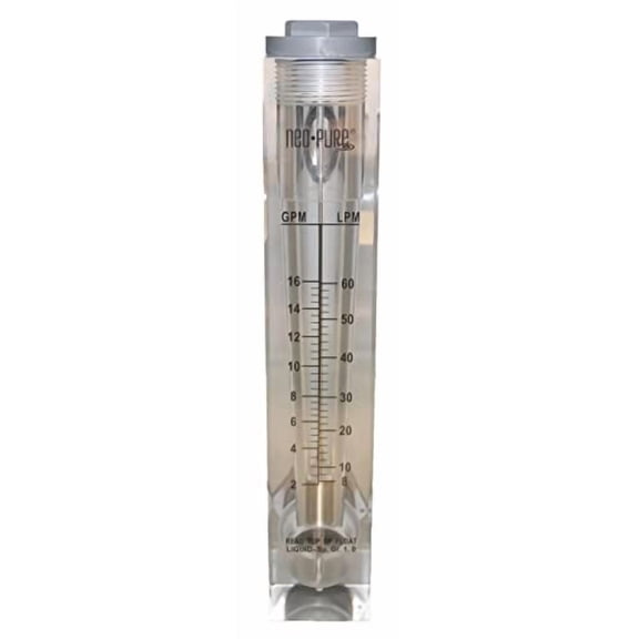 Panel Mount Flowmeter with 2 to 10 GPM Flow Range, 3/4" MNPT Male Connections  Accurate Inline Water Flow Measurement for RO and Filtration Systems  Single Unit$$Tools