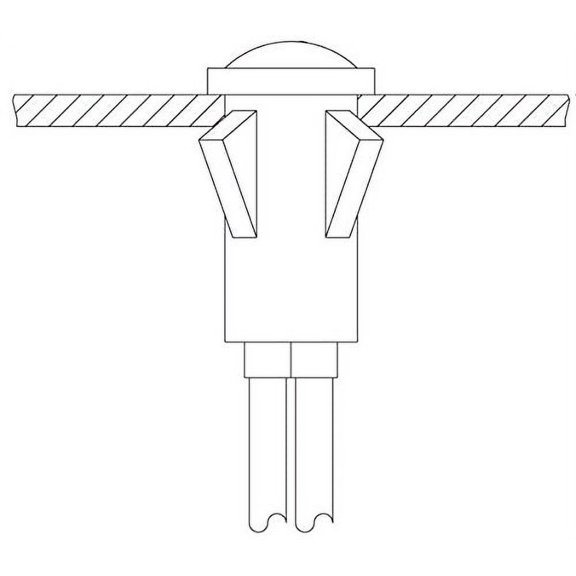 Panel Mount Indicator Lamps INCND PMI W/WIRE (1 piece) - 1090D5-28V