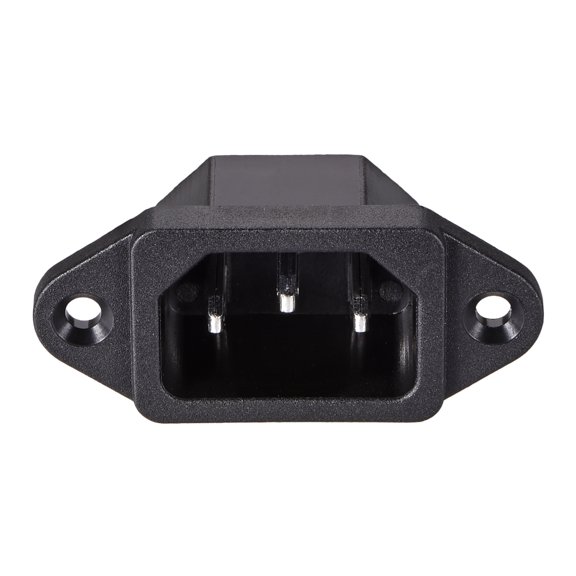 Panel Mount Plug Adapter AC 250V 10A C14 3-Pins IEC Inlet Module Plug Power Connector Socket Straight 10 pcs
