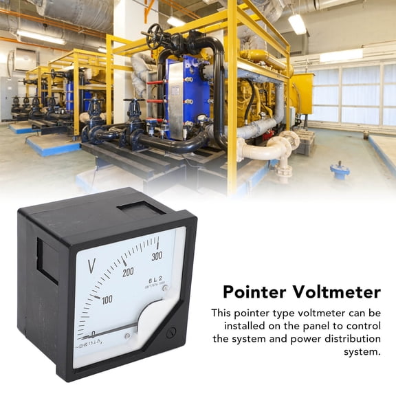 Panel Mount Voltage Gauge 0,300V, 2.5 Accuracy Pointer Voltmeter For Power Systems