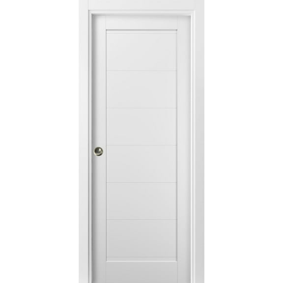 Panel Pocket Door | Quadro 4115 White Silk | Sample of Color