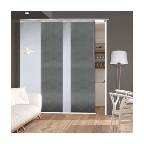Panel Track Blinds Adjustable Width 48-88 Inches - 88"L x 4.25"D x 94"H
