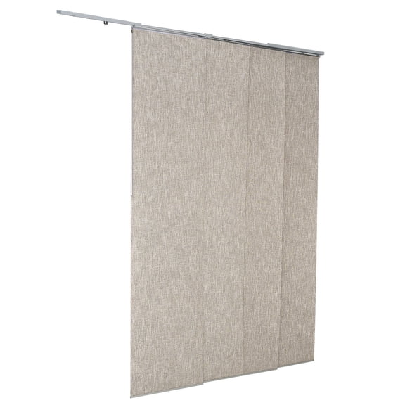 Panel Track Blinds, Extendable Track from 45.8 in to 86 in W, Trimmable Panel Curtains Up to 96 in H, Vertical Blackout Panel Blinds for Sliding Doors, Patio Doors, Room Divider, Windows, Brown
