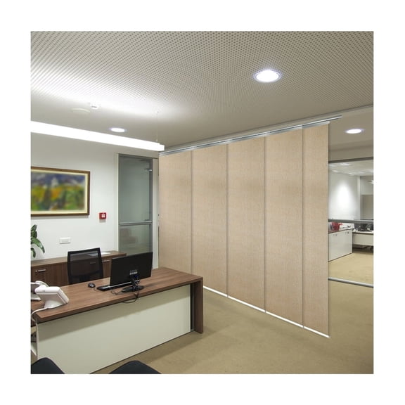 Panel Track System - Adjustable Steel Blinds - Wall or Ceiling Mount - 58-110 Inch Width