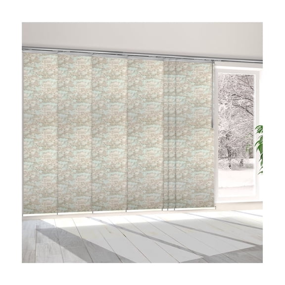 Panel Track System - Room Divider & Window Treatment - Adjustable 110-153 Inches - 7 Panel Blinds - Steel