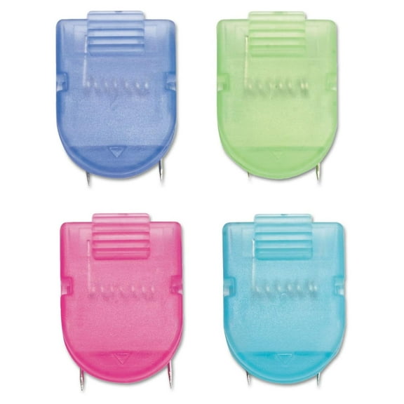 Panel Wall Clip for Fabric Panels, Standard Size, 40-Sheet Capacity, Box of 50, Assorted Cool Colors (75336)