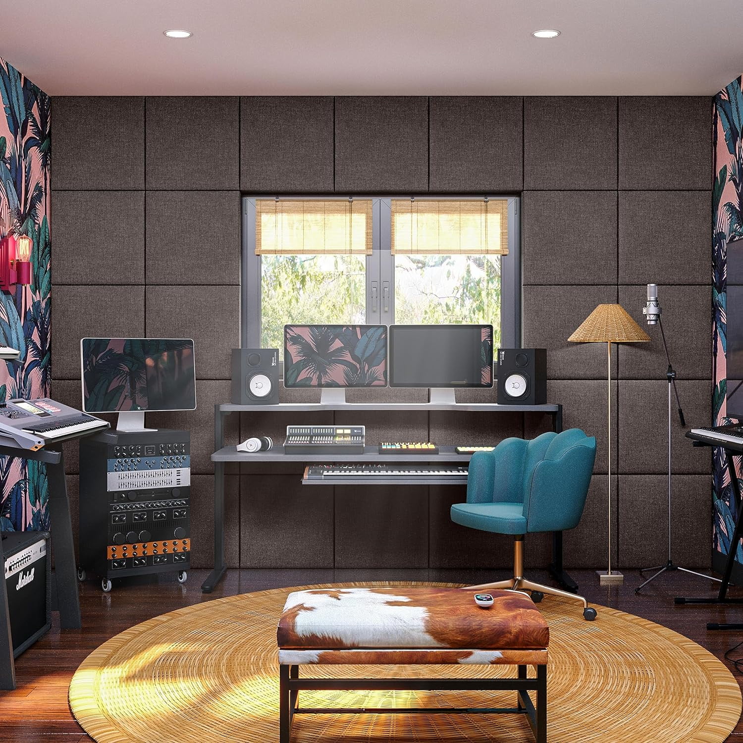 Panelist Modern Padded Headboard Wall Mounted Panel (22.5" X 22.5