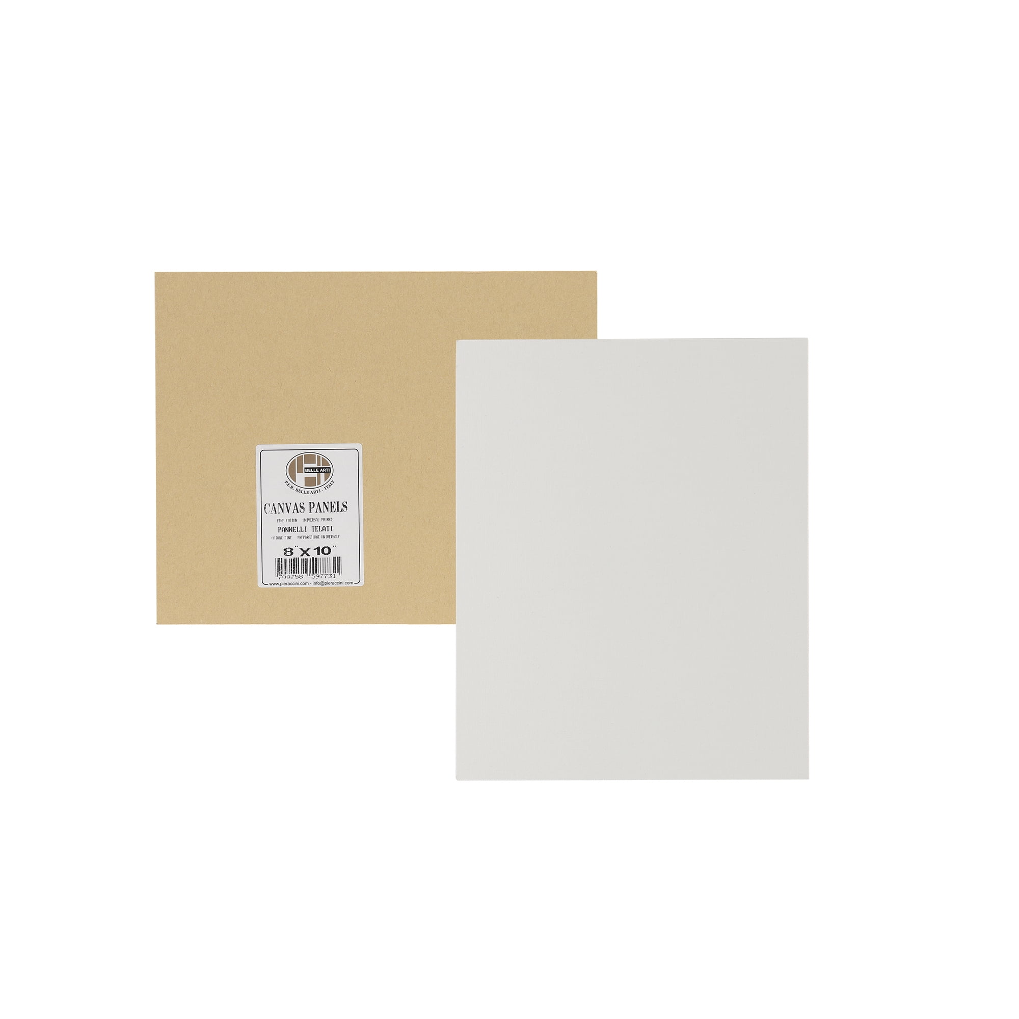 Panelli Telati Artist Canvas Mounted Panel Boards for Painting, 8x10 pack  of 4 