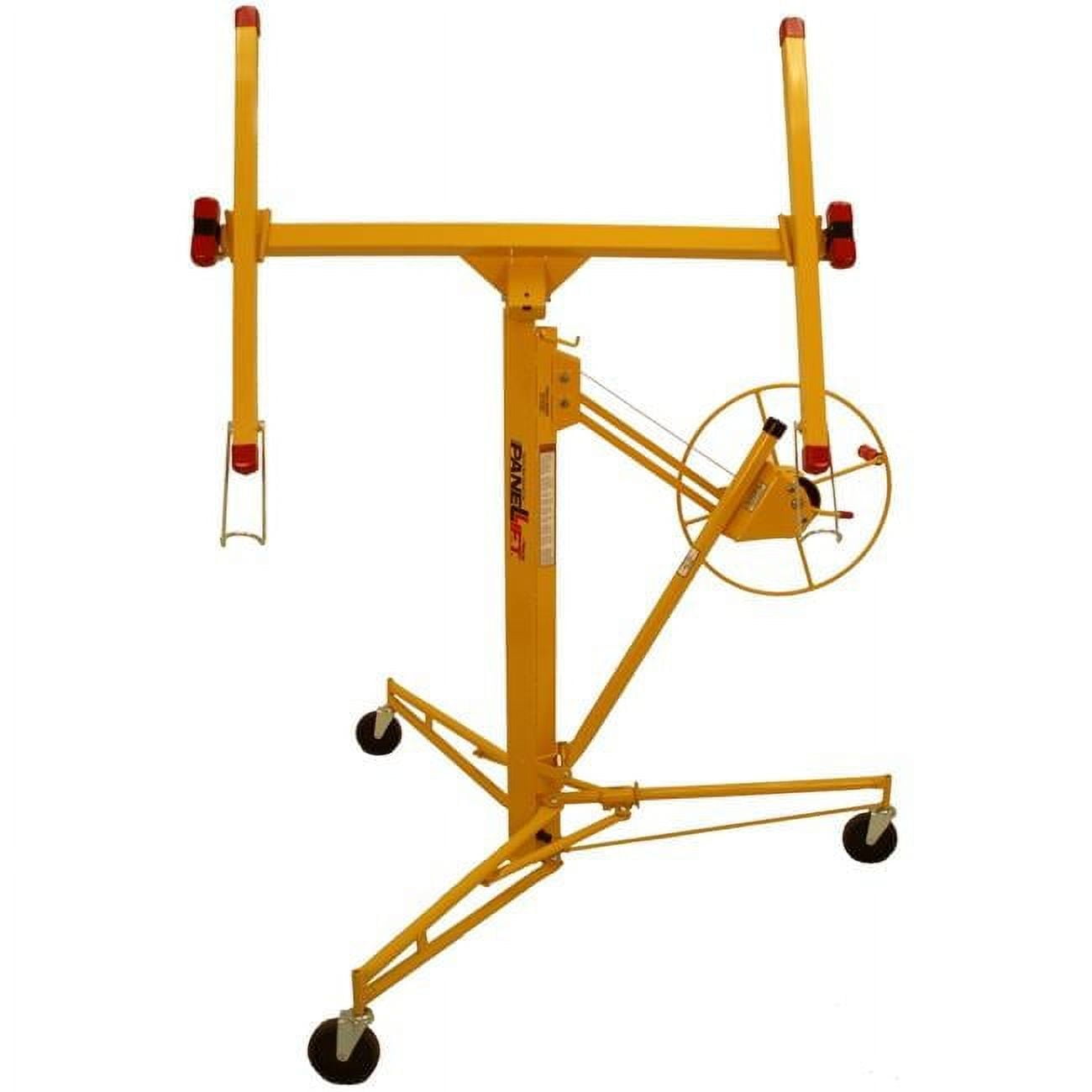 Heavy-Duty Yellow Steel Drywall Lift with 150 lbs Capacity