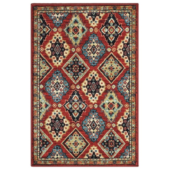 Panels Rust 2 ft. x 3 ft. Machine Washable Traditional Indoor Area Rug