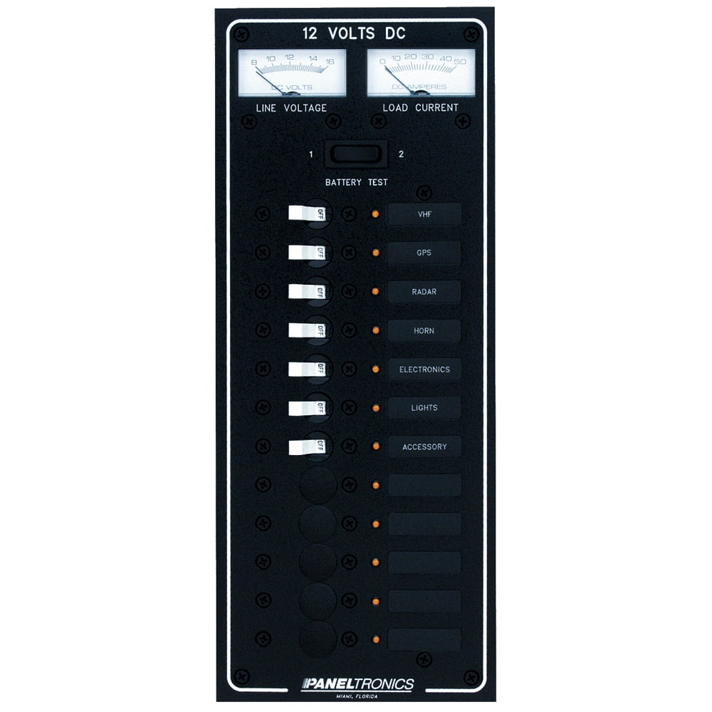 Paneltronics Standard DC 12 Position Breaker Panel w/LEDs [9972220B ...