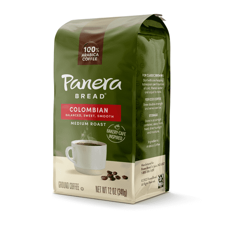 Panera Bread Colombian Medium Roast Ground Coffee, 100% Arabica Coffee, Bagged 12oz