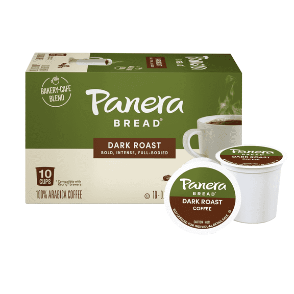 Panera Bread Dark Roast Coffee, 10 Count Single-Serve Pods