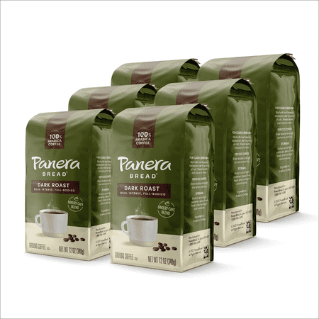 Panera Bread Dark Roast Ground Coffee, 12 Ounce (Pack of 6)