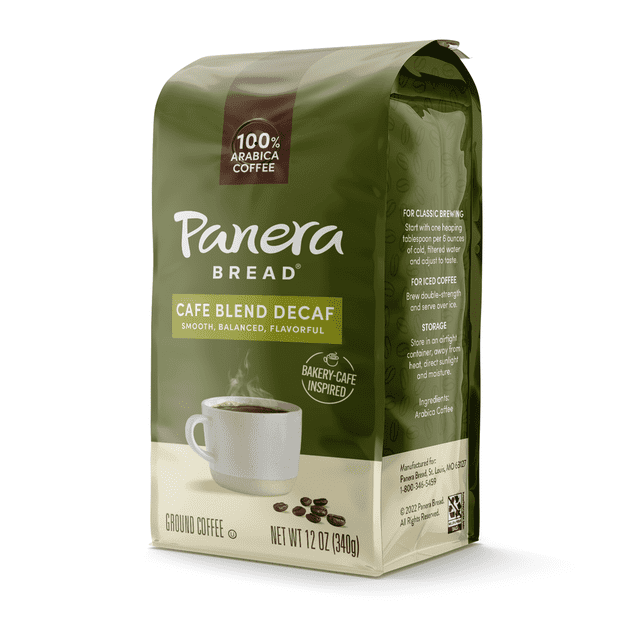 Panera Bread Decaf Ground Coffee, 100% Arabica Coffee, Bagged 12oz