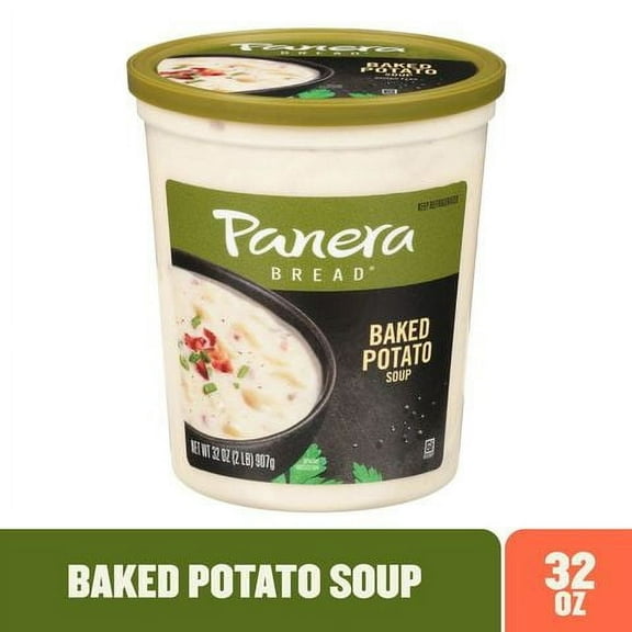 Panera Bread Gluten Free Baked Potato Soup, 32 oz Ready-to-Heat Soup Cup (Refrigerated)