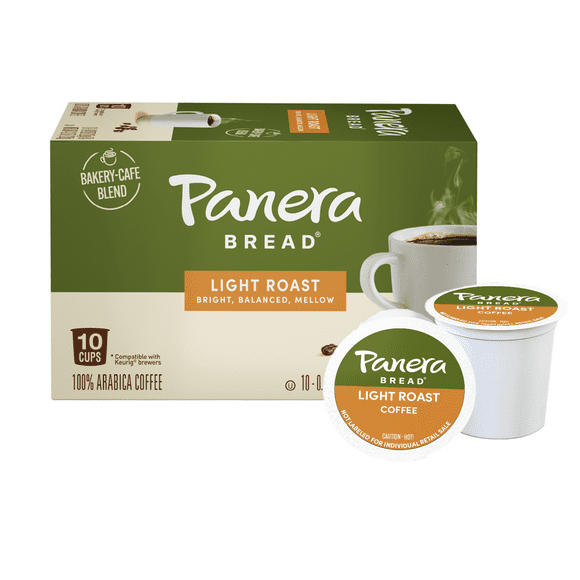 Panera Bread Light Roast Coffee, 10 Count Single-Serve Pods