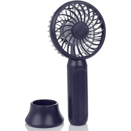 Panergy Super Mini Handheld Fan, Pocket Size Portable Battery Fan with Max 18 Hours Working Time, Strong Airflow, 3 Speeds, Natural Wind Mode, Removable Base Personal Fan For Home, Office, Travel