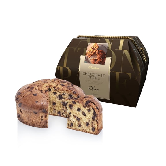 Ofner Premium Genovese Panettone Chocolate Drops, Butter Christmas Bread, 26.46 oz