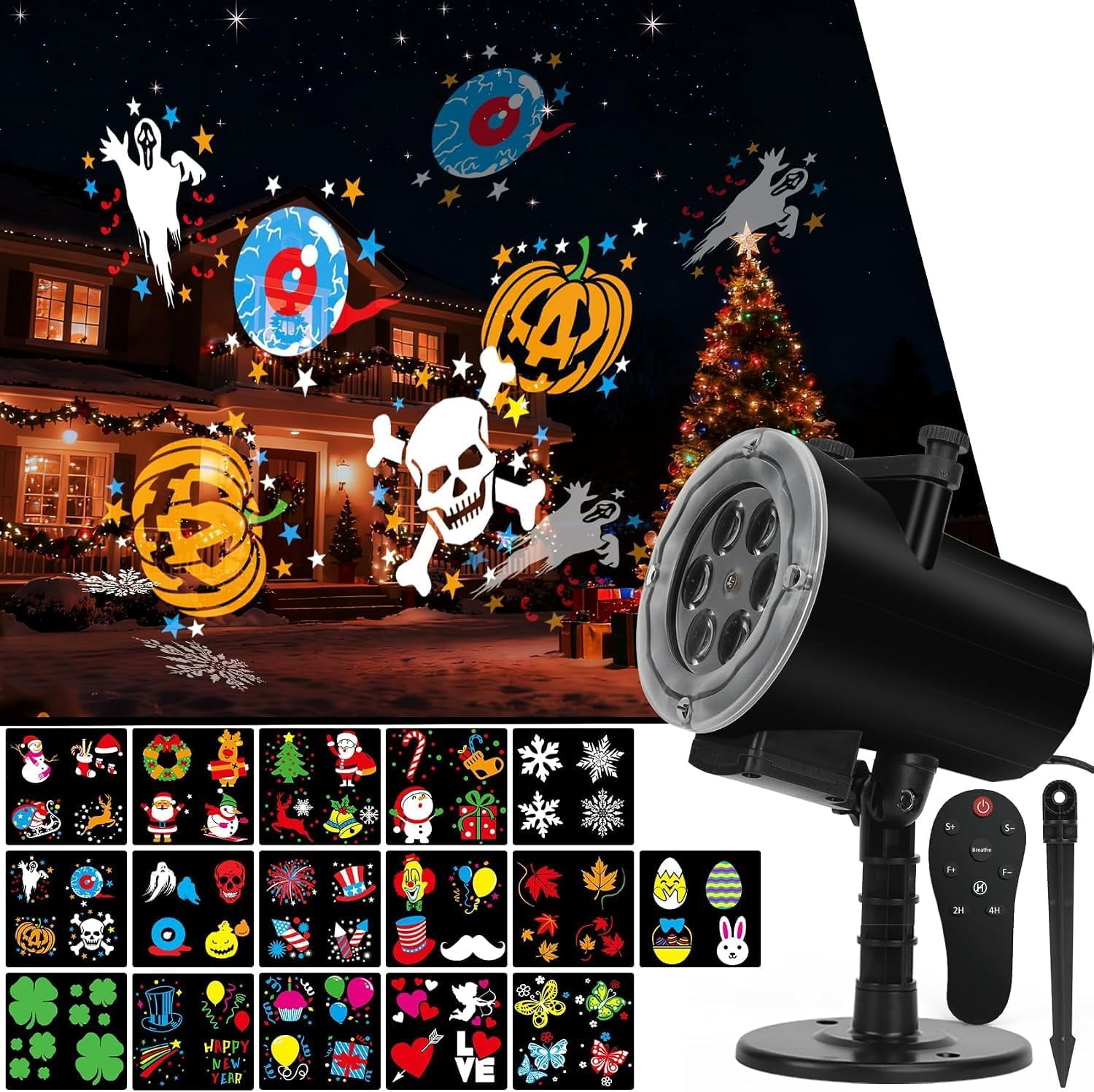 Panfright Halloween Projector, Christmas Projector Lights Indoor