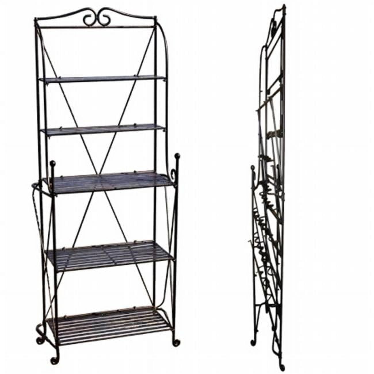 Pangaea Home & Garden FM-C4705-K Folding Bakers Rack - Black - Walmart.com