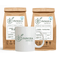 thumbnail image 1 of Pangea Coffee Rise & Grind Bundle – Whole Bean Light & Medium Roast, Low Acid, 2 Bags + Mug (10oz Each), 1 of 19