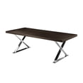 thumbnail image 1 of Pangea Home Alexa Modern Wood & High Polished Steel Dining Table in Espresso, 1 of 11