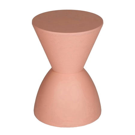 Pangea Home Bongo Modern Polypropylene Plastic Indoor/Outdoor Side Table in Pink
